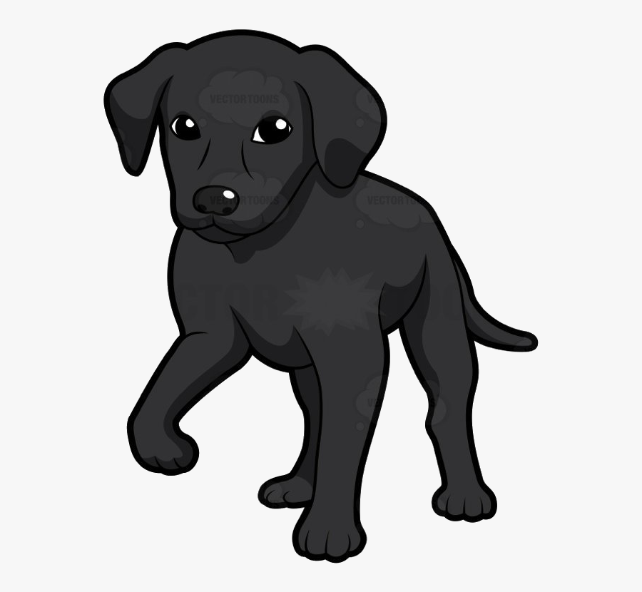 Puppy Black Clipart Transparent Png - Black Lab Puppy Cartoon, Transparent Clipart