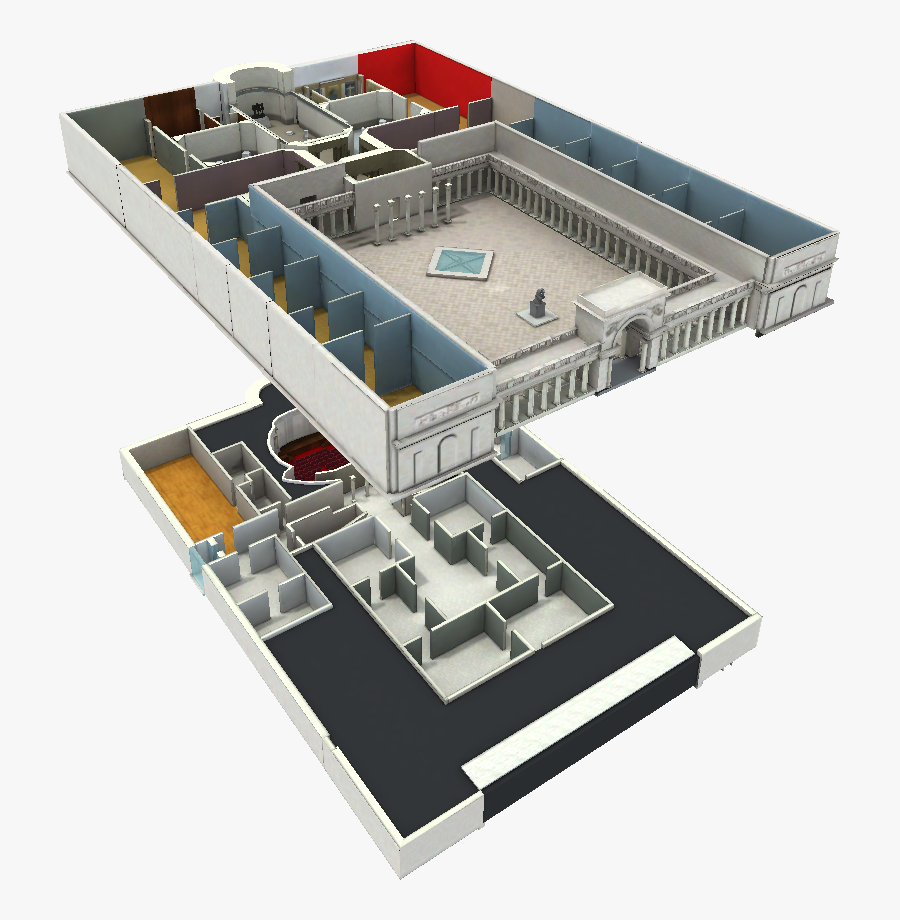 3d Map Of Legion Of Honor Museum - Floor Plan, Transparent Clipart