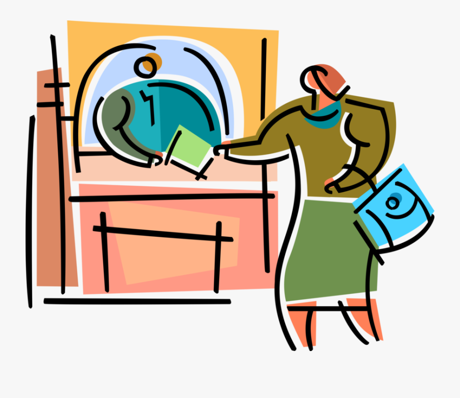 Vector Illustration Of Kiosk Worker At Urban Transport, Transparent Clipart