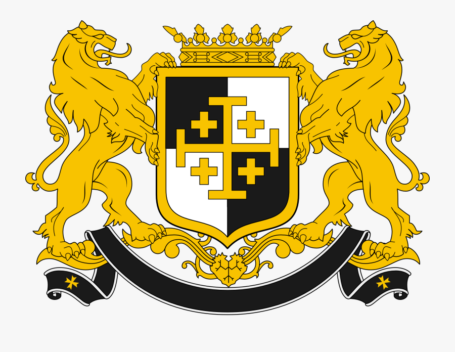 Transparent Coat Of Arms Template Png - Kingdom Of Jerusalem Crest, Transparent Clipart
