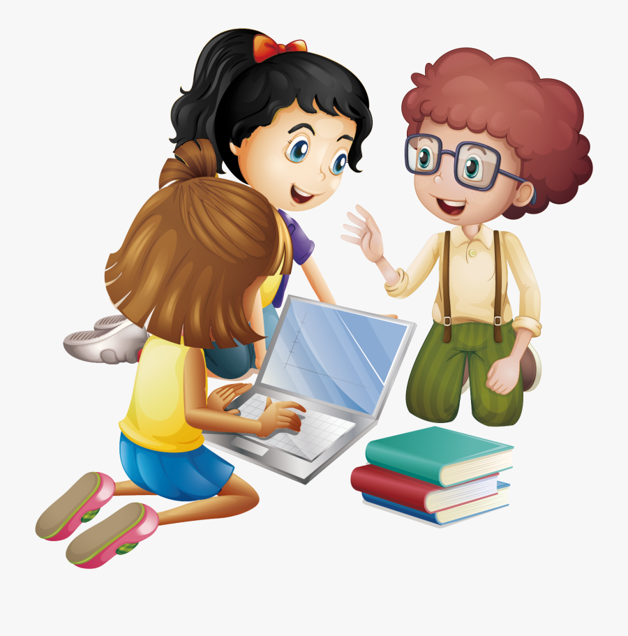Happiness - Students Learning Cartoon, Transparent Clipart