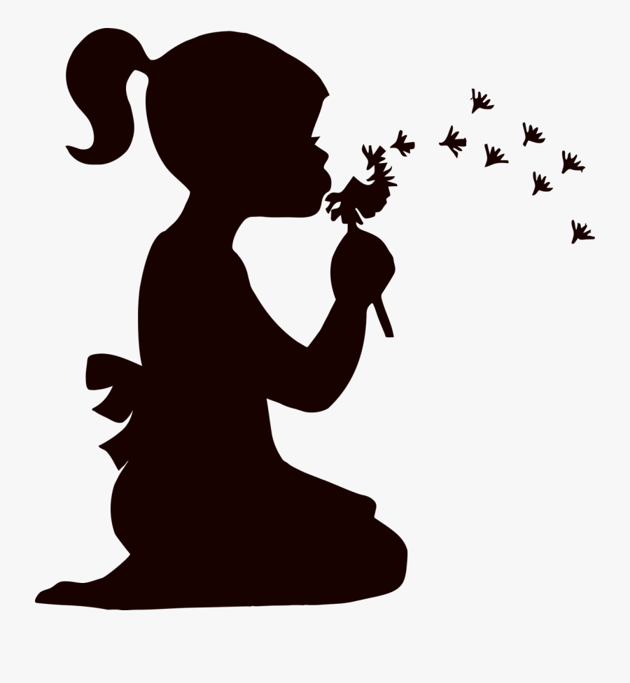 Girl Child Silhouette, Transparent Clipart