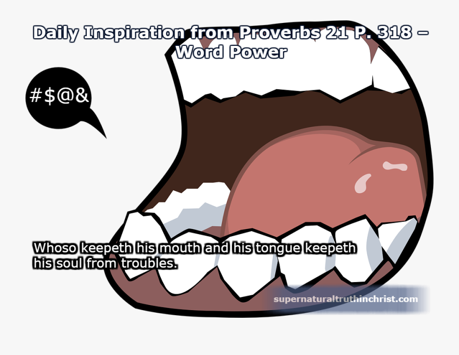 Word Power - Screaming Mouth Png Cartoon, Transparent Clipart