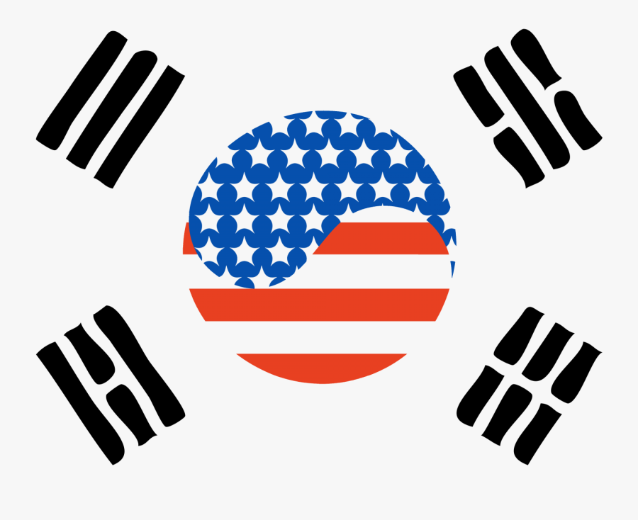 Transparent American Flag Clip Art Png - Korean Flag Png Logo, Transparent Clipart
