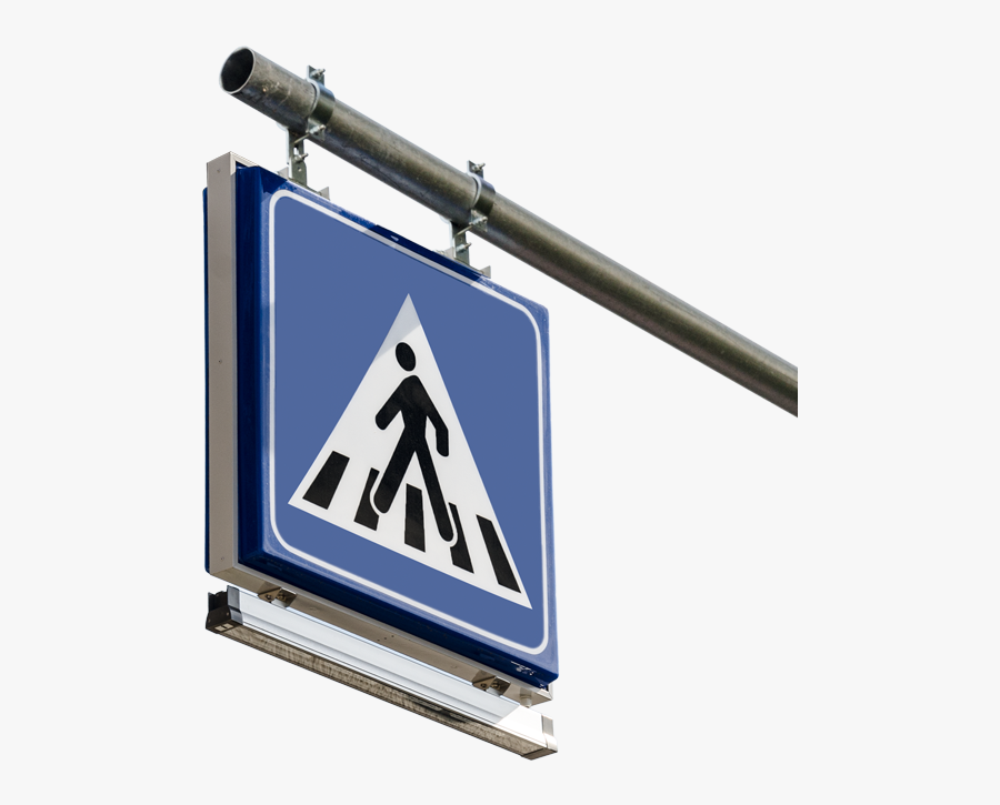 Transparent Street Sign Pole Png - Attraversamento Pedonale Luminoso, Transparent Clipart