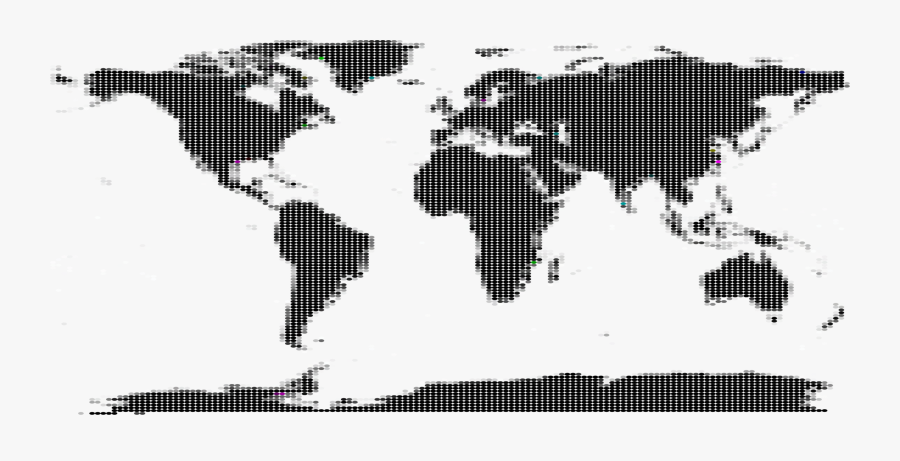 Graphic Design,silhouette,art - Silhouette World Map Simple, Transparent Clipart