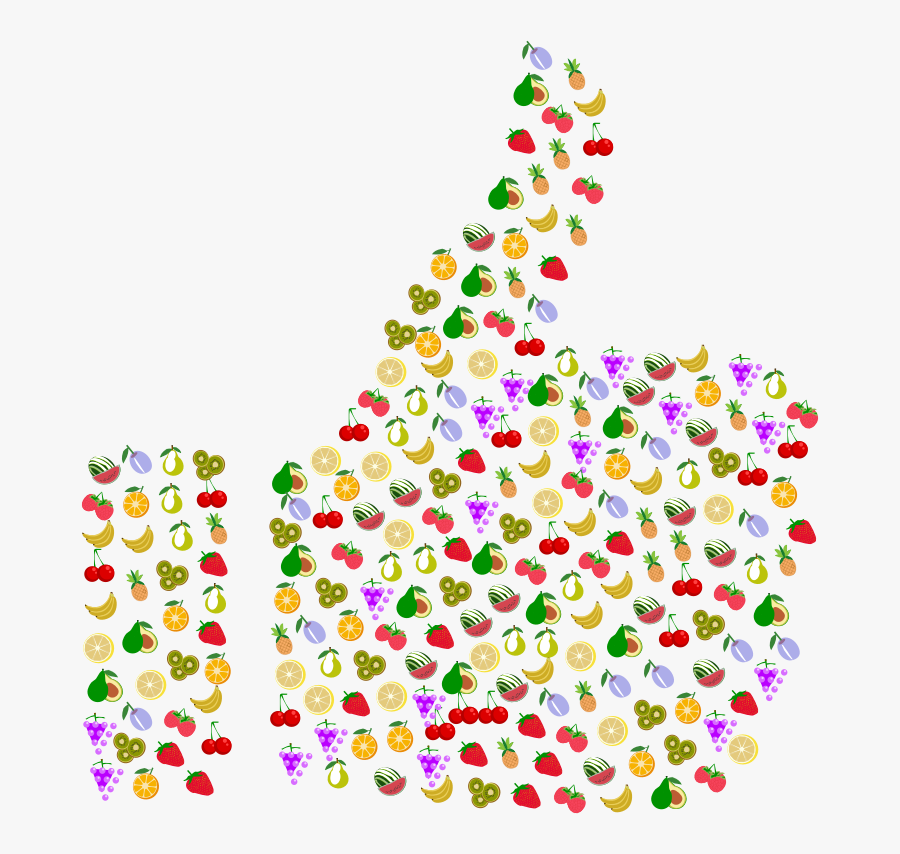 Thumbs Up Fruit - Thumbs Up Fruit Clipart, Transparent Clipart