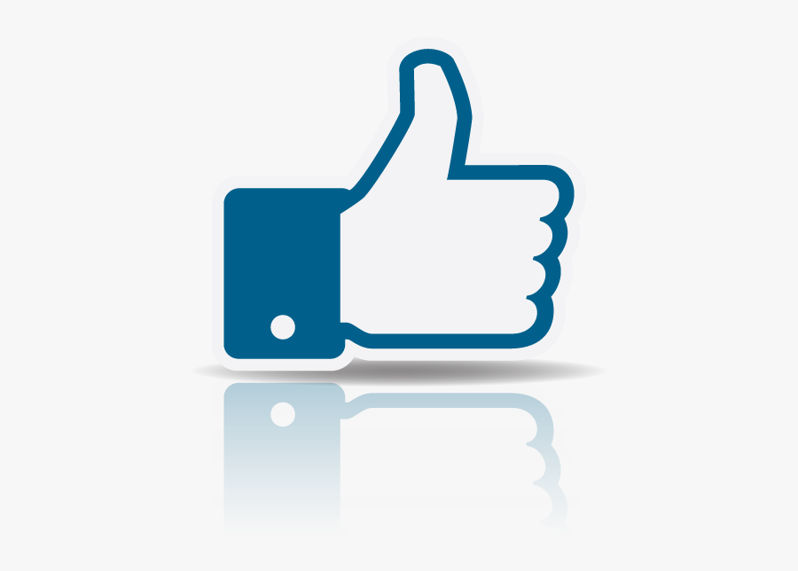 Facebook Thumbs Up Transparent Reflection - Youtube Like Button Transparent Background, Transparent Clipart