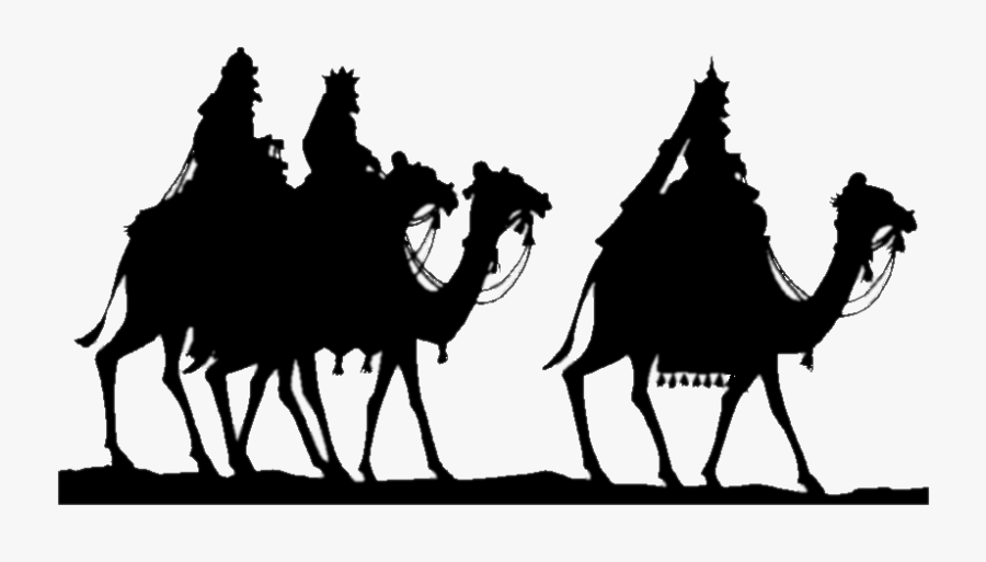 Epiphany Three Kings Silhouette - Three Kings Black And White, Transparent Clipart