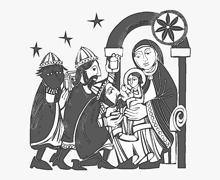 Epiphany Black And White, Transparent Clipart