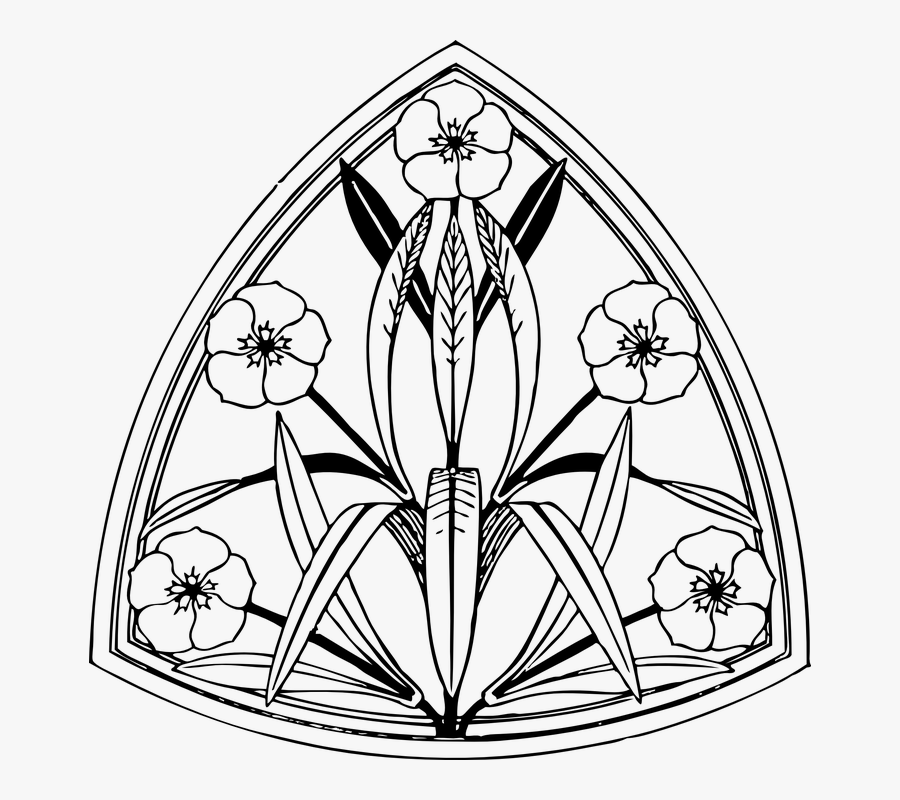 Clip Art Art Deco Tattoo - Art Nouveau Line Art, Transparent Clipart