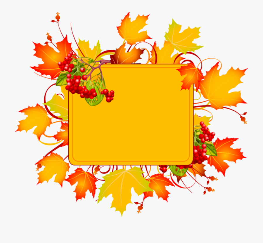 Ftestickers Autumn Fallleaves Background Template - Thank You Clip Art Fall, Transparent Clipart