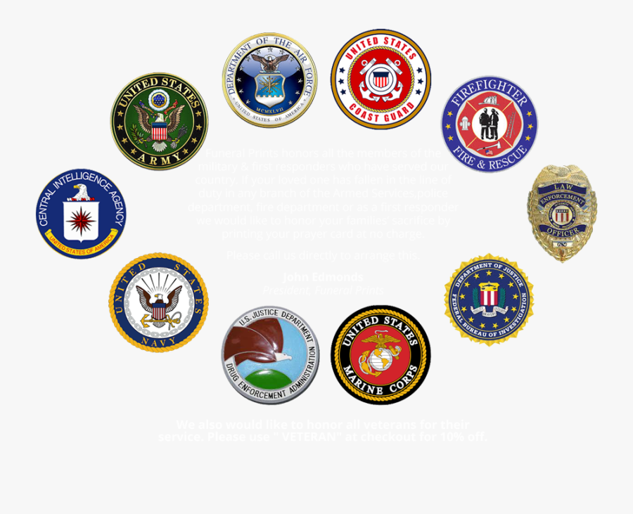 Military And First Responders Logos, Transparent Clipart
