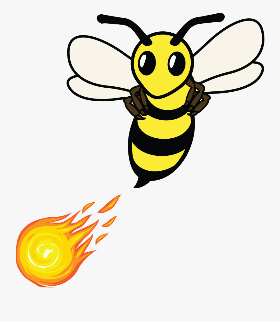 Firebee With Fireball - Honeybee, Transparent Clipart