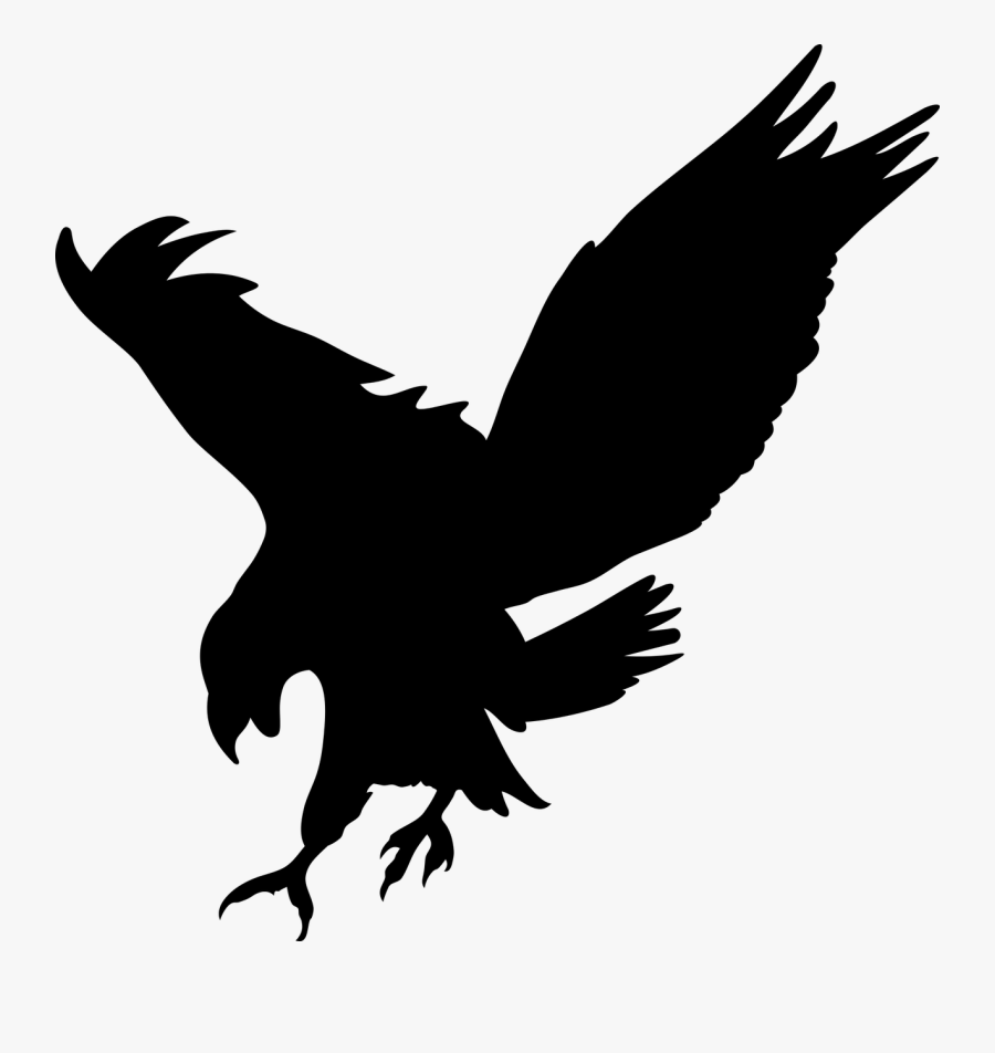 Transparent White Eagle Png - Eagle Silhouette No Background, Transparent Clipart