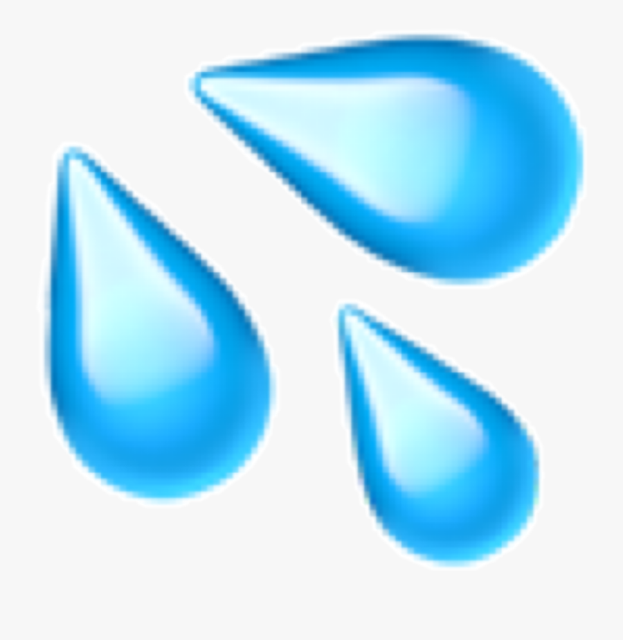 Water Emoji Png - Sweat Droplets Emoji, Transparent Clipart