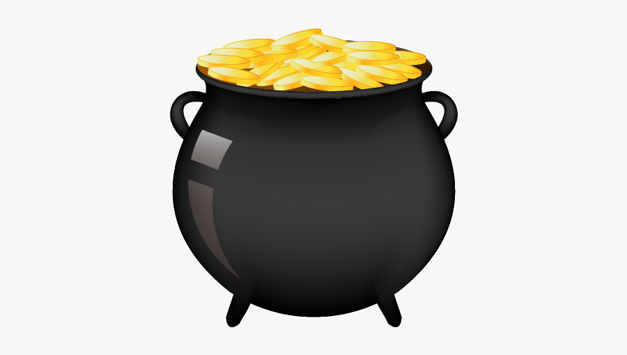 Clip Art Gold Pot Clipart - Transparent Pot Of Gold Clip Art, Transparent Clipart