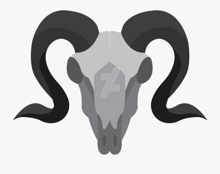 Goat Horn Sheep Logo Skull - Goat Skull Logo, Transparent Clipart