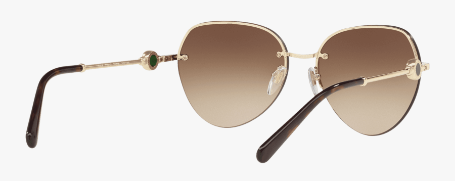 Rimless Pilot Sunglasses In Pale Gold Brown Gradient - Shadow, Transparent Clipart
