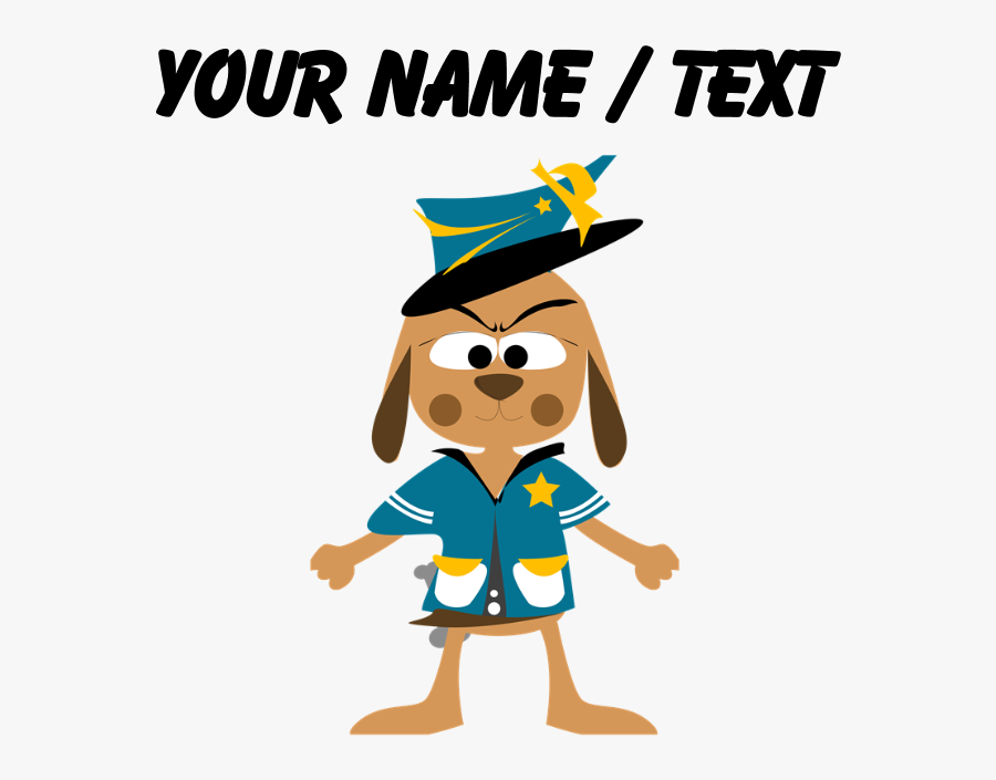 Cartoon Police Dog Drinking Glass - Peanut Sticker, Transparent Clipart