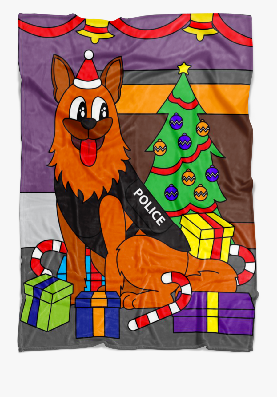 Police Dog Christmas Blanket"
 Class= - Carnivore, Transparent Clipart