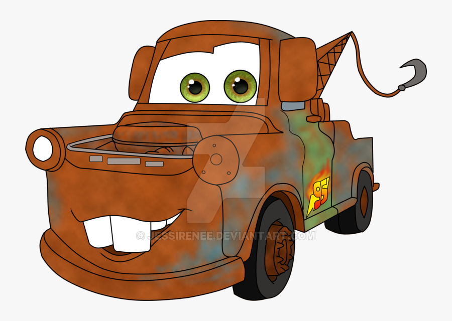 Tow Mater Png Pluspng - Lightning Mcqueen Cars Drawing, Transparent Clipart