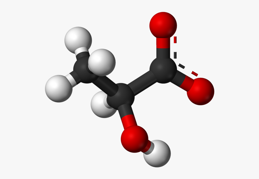 Lactate Vs Lactic Acid - Lactic Acid 3d Structure, Transparent Clipart