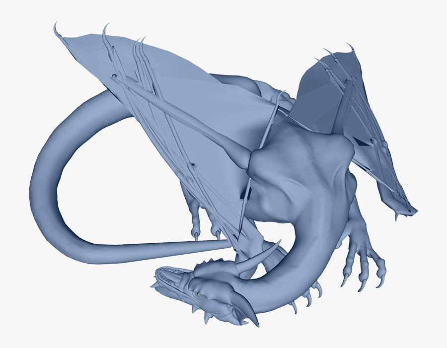 Sleeping Blue Dragon - Blue Flying Dragon Png, Transparent Clipart