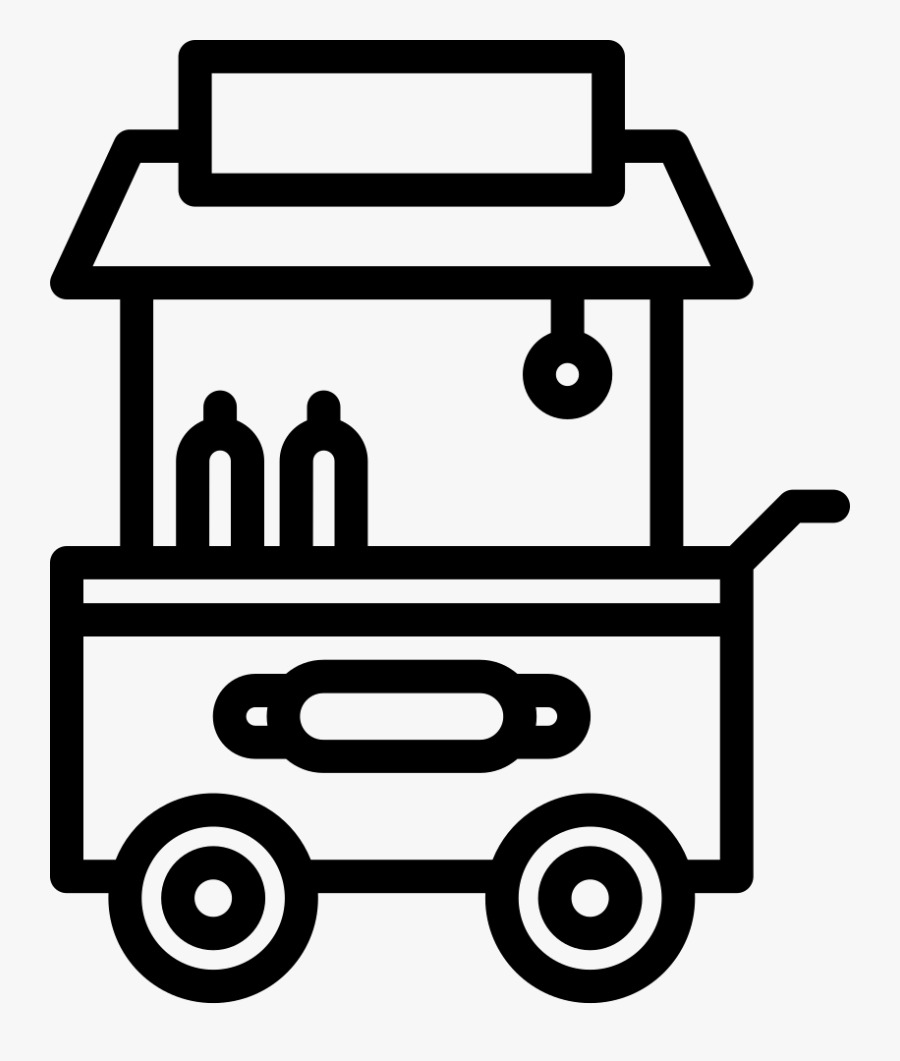Hot Dog Cart - Hot Dog Cart Icon, Transparent Clipart