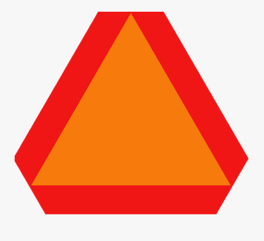 Reflector Triangle - Slow Moving Vehicle Road Sign, Transparent Clipart
