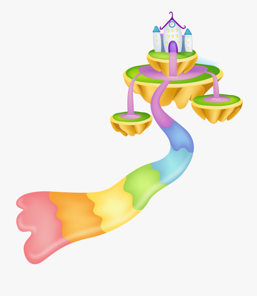 Castle Candle Clipart - Rainbow Castle Png, Transparent Clipart
