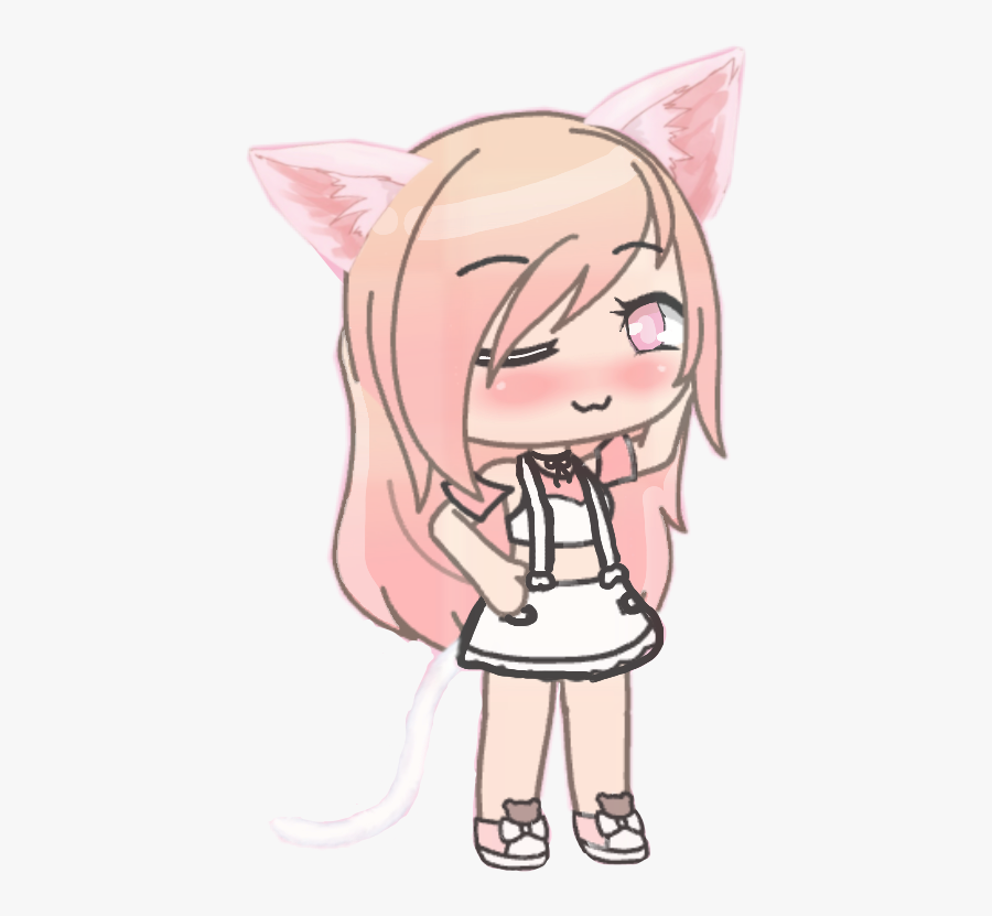 #neko #girl #gacha #female #winkyface - Cartoon, Transparent Clipart
