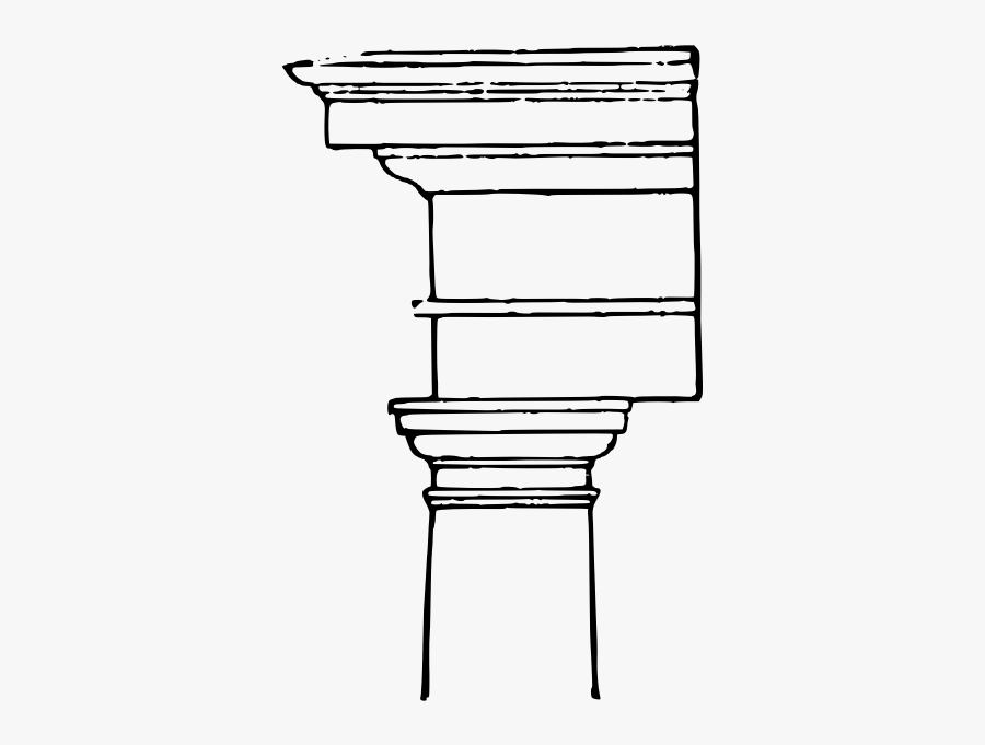 Angle,area,monochrome Photography - Tuscan Order Sketch, Transparent Clipart