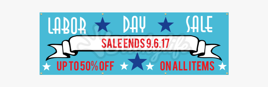 Labor Day Sale Vinyl Banner - Graphic Design, Transparent Clipart