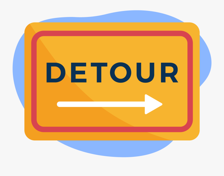 Transparent Detour Clipart - Sign, Transparent Clipart