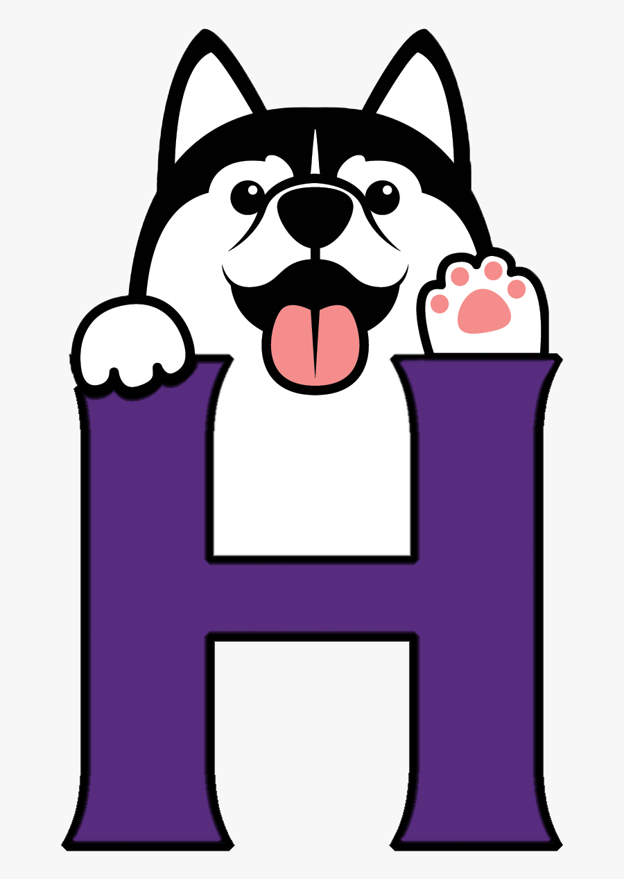 School Logo - Husky Dog Cartoon, Transparent Clipart