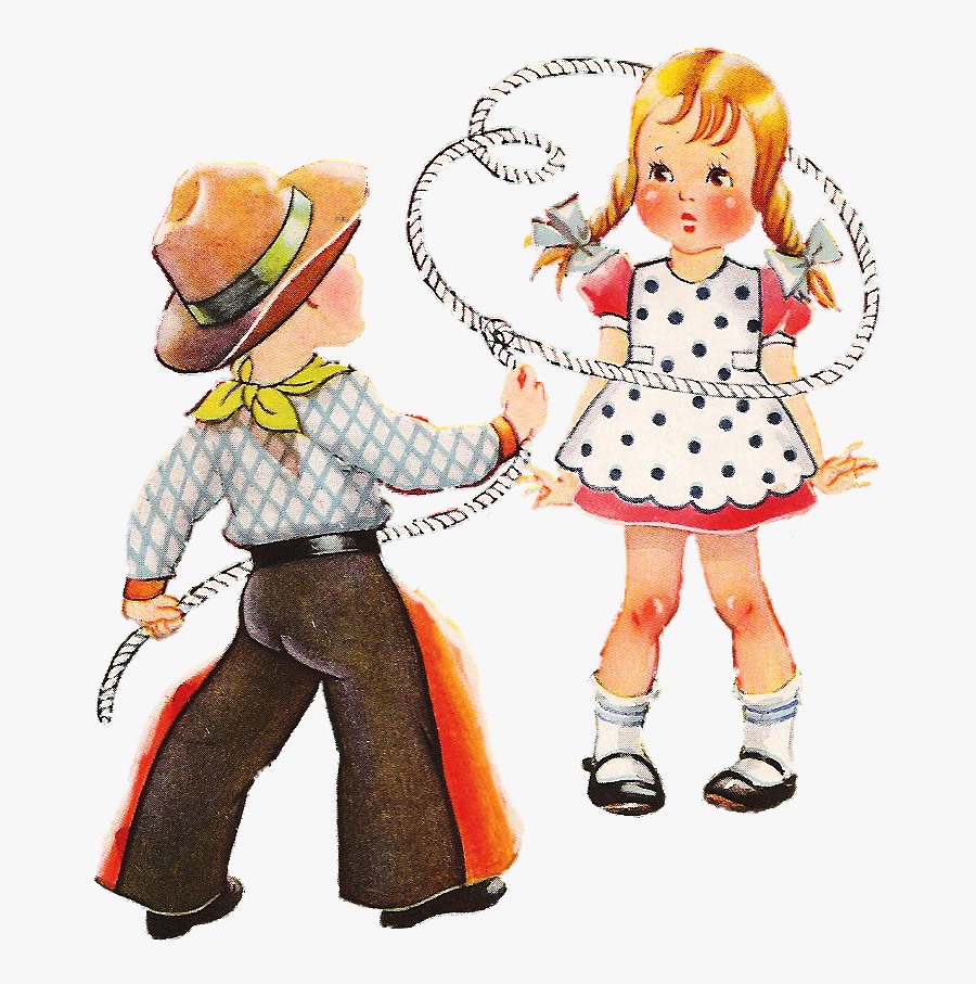 Cowgirl Baby, Vintage Cowgirl, Vintage Love, Cowgirl - Cartoon, Transparent Clipart