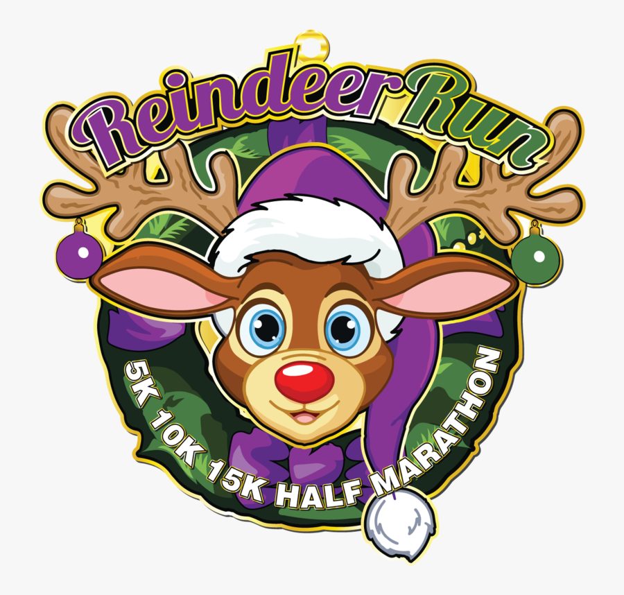 Reindeer Run 5k, 10k, 15k, Half Marathon - 5k Run, Transparent Clipart