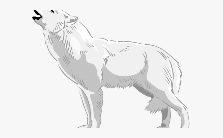 White Wolf Howl Png, Transparent Clipart
