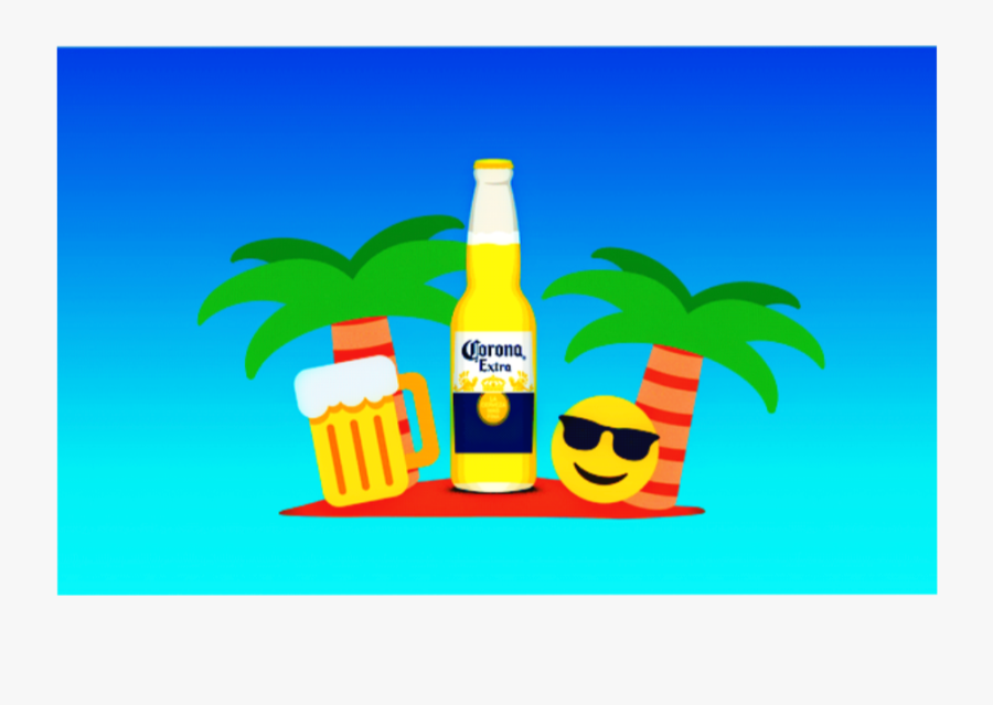 #corona #beach #emoji #relax #summertime #picsart #freetoedit - Corona, Transparent Clipart