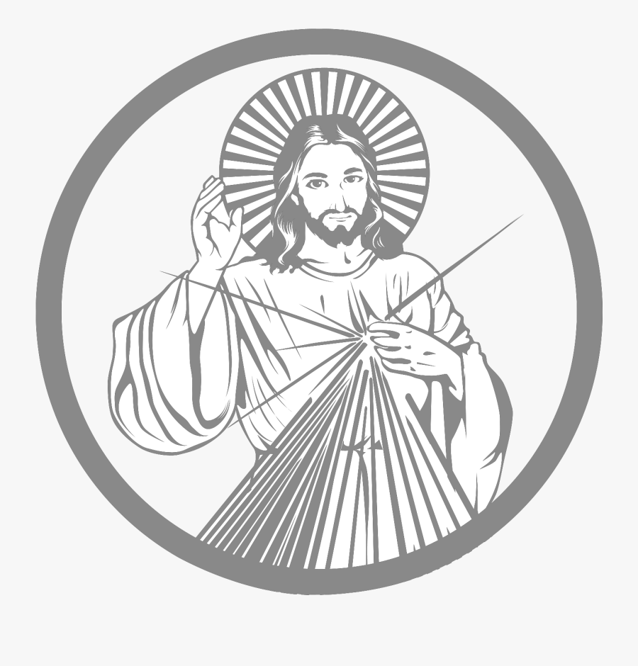 Divine Mercy Souvenirs Amp - Divine Mercy Black And White, Transparent Clipart