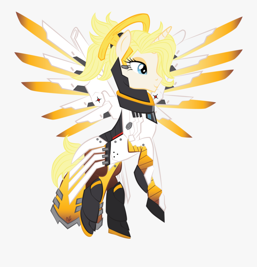 Character,wing,clip Art,style - Mercy Overwatch Transparent Background, Transparent Clipart