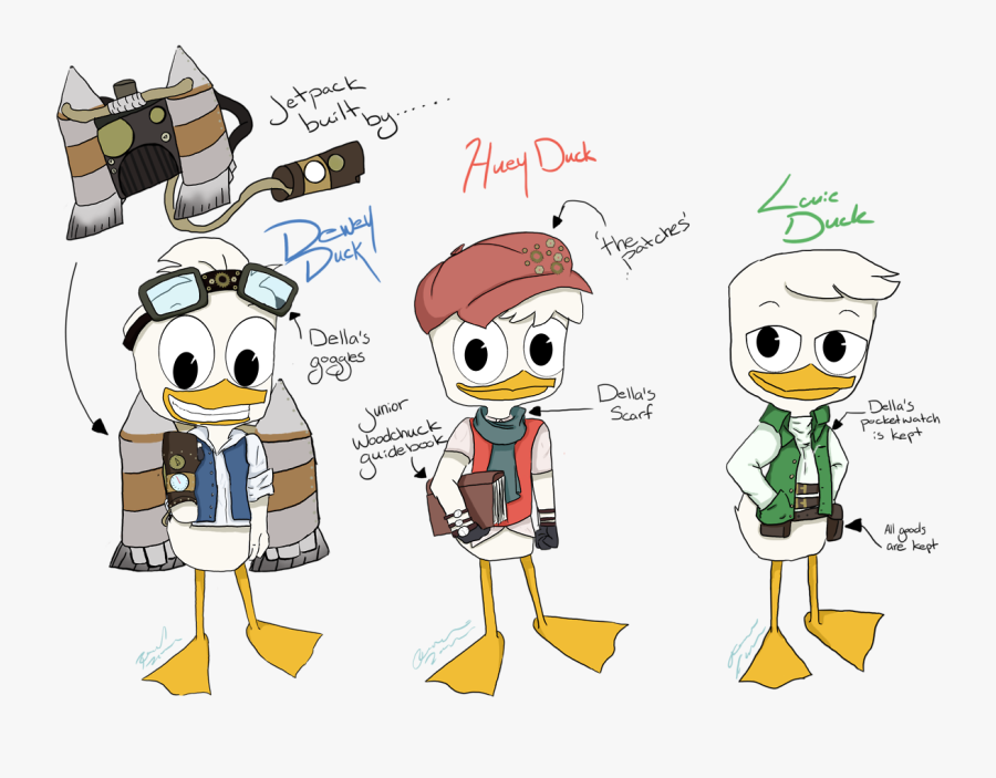 So What Originally Happen Was I Drawing Mercy In A - Ducktales The Triplets And Della, Transparent Clipart