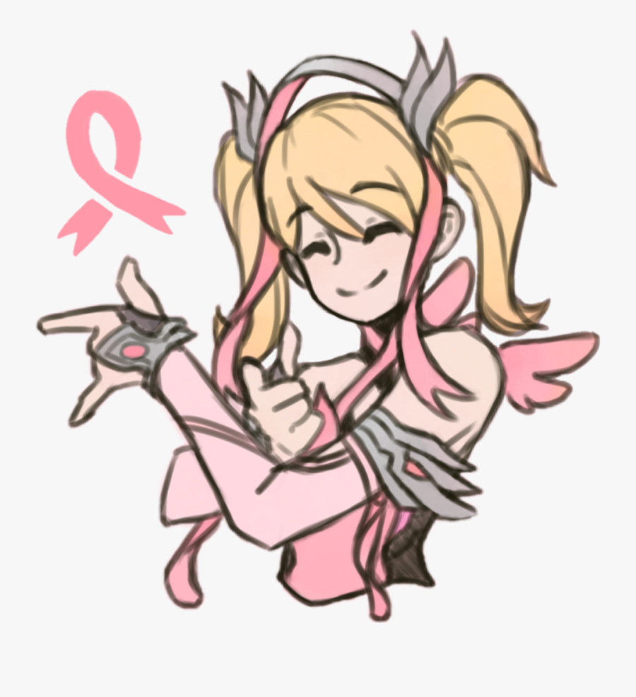 #overwatch #freetoedit #mercy #breastcancer #breastcancerawareness - Pink Mercy Sailor Moon, Transparent Clipart