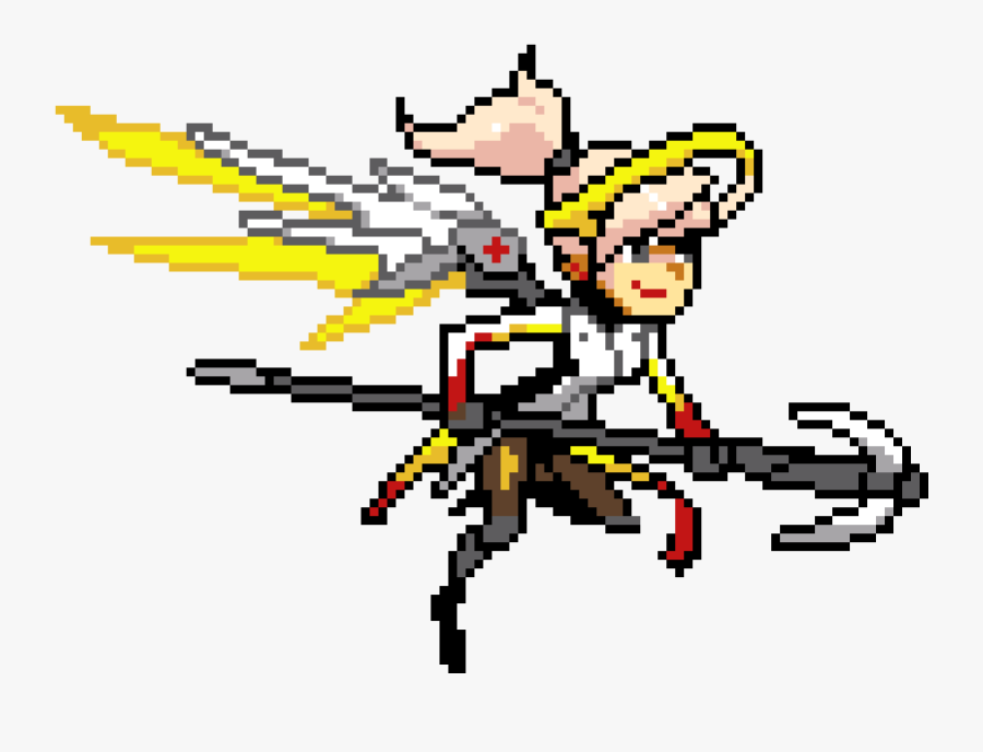 Overwatch Mercy Pixel Art, Transparent Clipart
