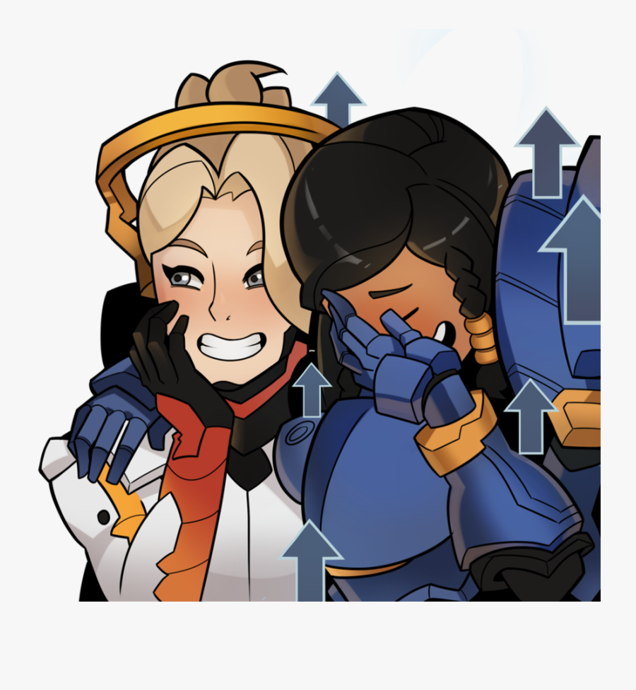 Pharah Mercy Laughing, Transparent Clipart