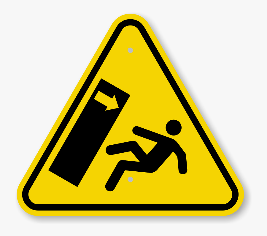 Iso Body Crush - Tip Over Hazard Sign, Transparent Clipart