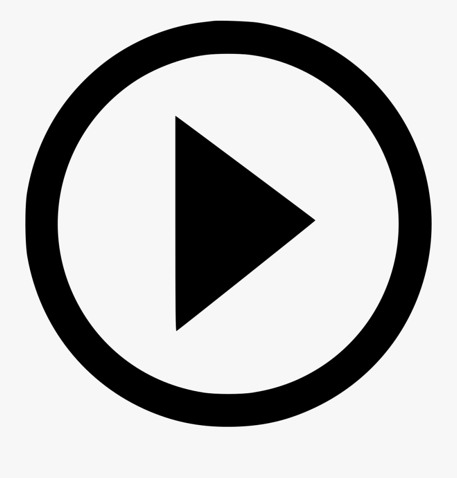 Line,circle,symbol,clip Art,black And White,graphics,logo - Play Video Icon Png, Transparent Clipart