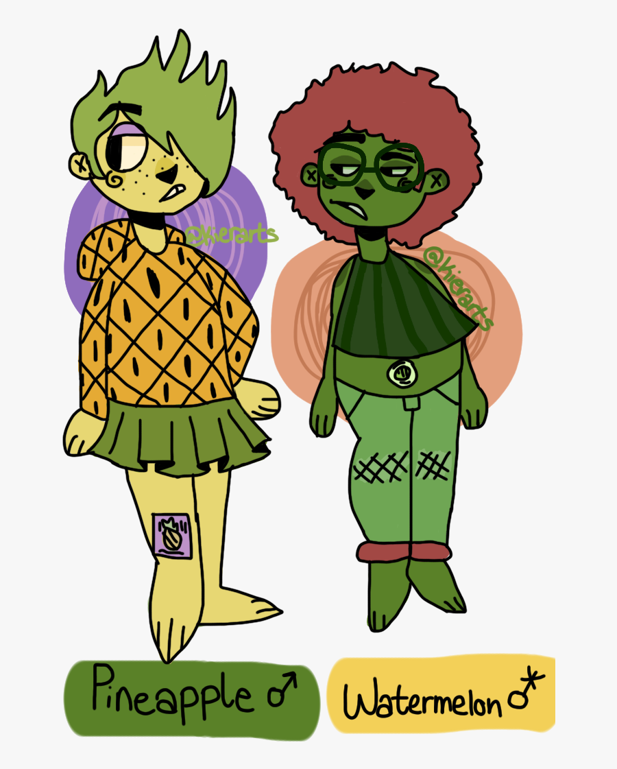 My Ocs Oc Ocs Fruit Banana Strawberry Kiwi Apple Pineapple - Cartoon, Transparent Clipart