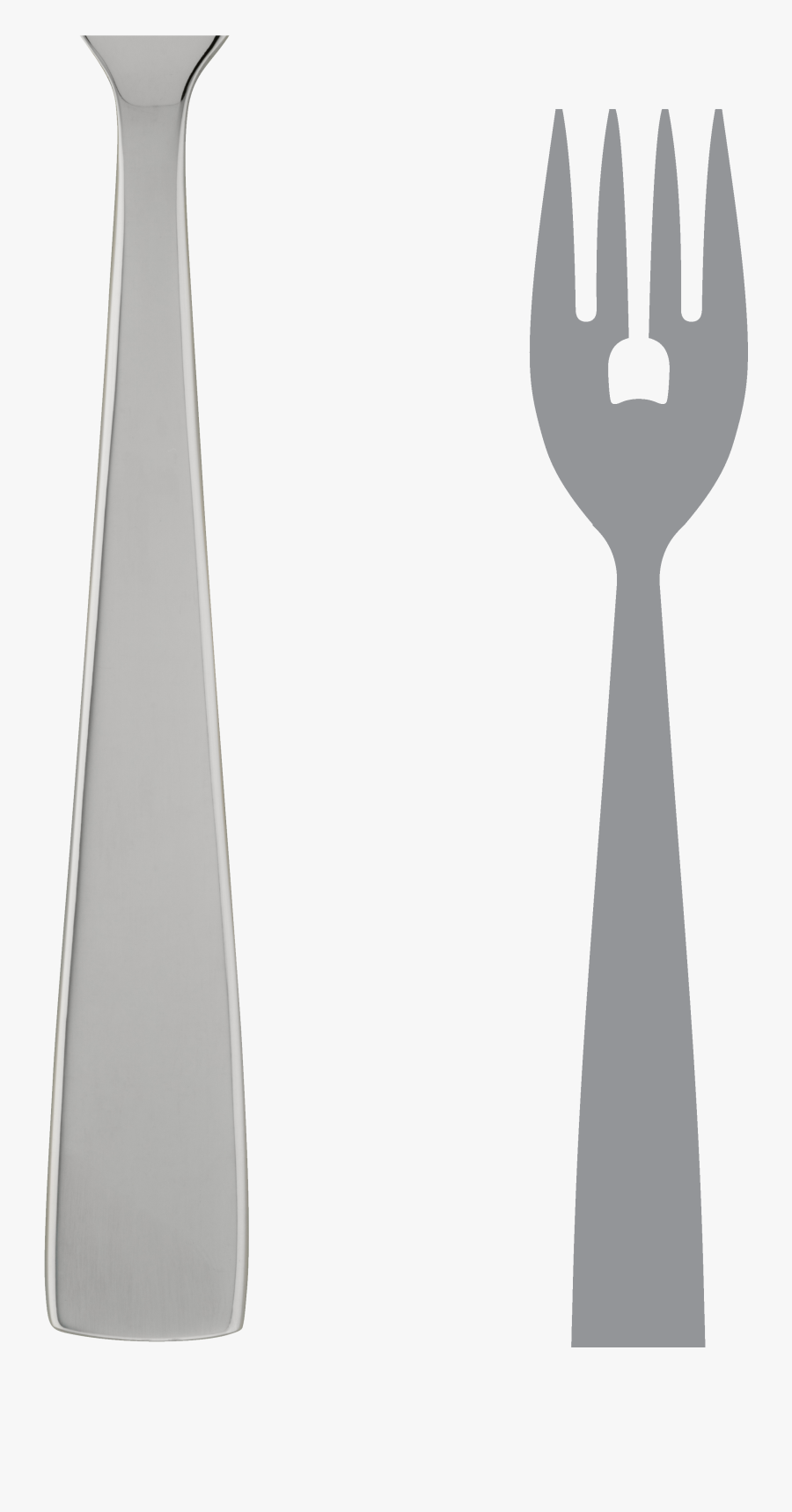Transparent Fork Silhouette Png - Knife, Transparent Clipart